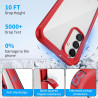 ZhuoFan Coque pour Samsung Galalxy A54 5G avec Protection D'écran Intégré,360° Integrale Antichoc Anti-Rayures Transparent Rigid