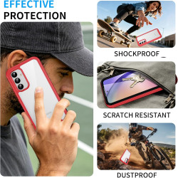ZhuoFan Coque pour Samsung Galalxy A54 5G avec Protection D'écran Intégré,360° Integrale Antichoc Anti-Rayures Transparent Rigid