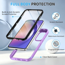 ZhuoFan Coque pour Samsung Galalxy A54 5G avec Protection D'écran Intégré,360° Integrale Antichoc Anti-Rayures Transparent Rigid