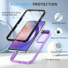 ZhuoFan Coque pour Samsung Galalxy A54 5G avec Protection D'écran Intégré,360° Integrale Antichoc Anti-Rayures Transparent Rigid