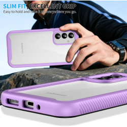 ZhuoFan Coque pour Samsung Galalxy A54 5G avec Protection D'écran Intégré,360° Integrale Antichoc Anti-Rayures Transparent Rigid
