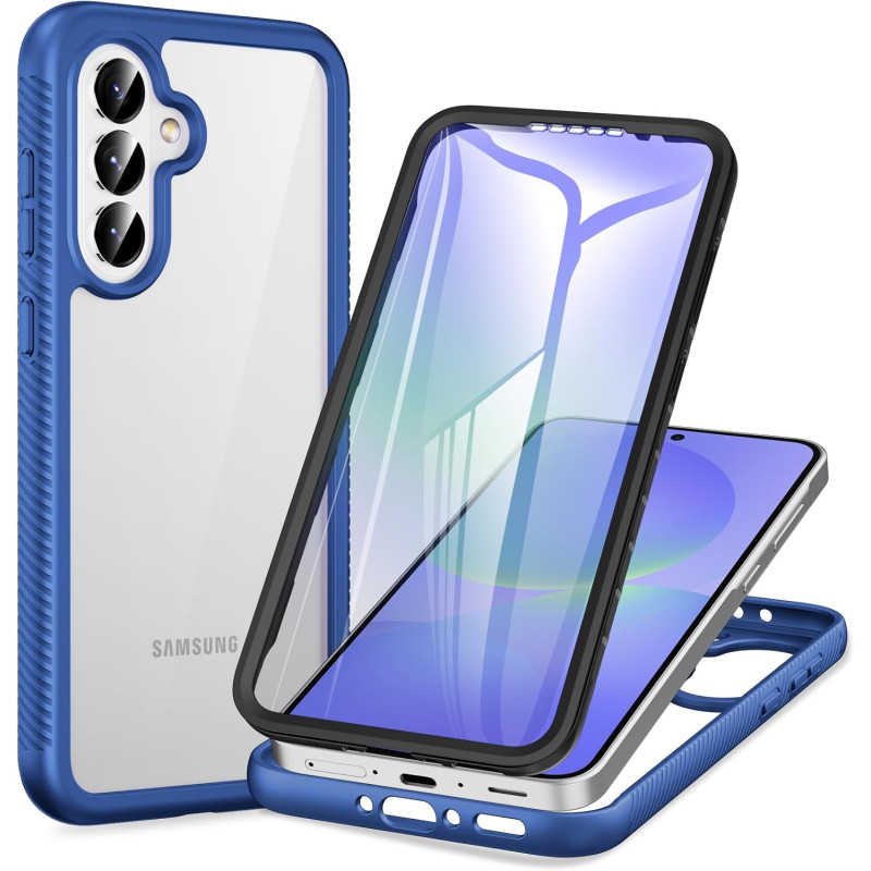 ZhuoFan Coque pour Samsung Galaxy A56 5G / A36 5G / A37 5G avec Protection D'écran Intégré,360° Integrale Antichoc Anti-Rayures 