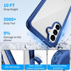 ZhuoFan Coque pour Samsung Galaxy A56 5G / A36 5G / A37 5G avec Protection D'écran Intégré,360° Integrale Antichoc Anti-Rayures 