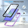 ZhuoFan Coque pour Samsung Galaxy A56 5G / A36 5G / A37 5G avec Protection D'écran Intégré,360° Integrale Antichoc Anti-Rayures 