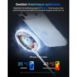 Chargeur sans Fil magnétique Qi2 25 W, Pad de Charge avec câble 1,5 m Compatible Mag-Safe pour iPhone 17e/Air/17/16/15/14/13/12,