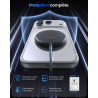Chargeur sans fil magnétique Qi2 25 W, pad de charge avec câble 1,5 m compatible Mag-Safe pour iPhone 17e/Air/17/16/15/14/13/12,