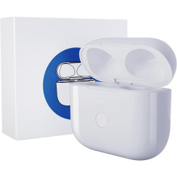 Uluck étui de chargement sans fil de remplacement compatible avec les airpods pro 1 et 2, 660 mah étui de chargement avec bouton