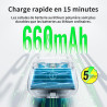 Uluck étui de chargement sans fil de remplacement compatible avec les airpods pro 1 et 2, 660 mah étui de chargement avec bouton