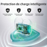 Uluck étui de chargement sans fil de remplacement compatible avec les airpods pro 1 et 2, 660 mah étui de chargement avec bouton