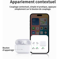 Uluck étui de chargement sans fil de remplacement compatible avec airpod 3ème génération, étui pour airpod 3ème génération avec 