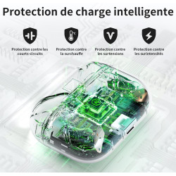 Uluck étui de chargement sans fil de remplacement compatible avec airpod 3ème génération, étui pour airpod 3ème génération avec 