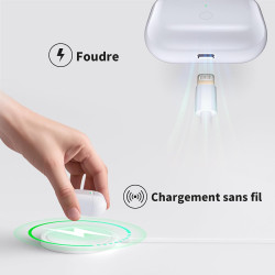 Uluck étui de chargement sans fil de remplacement compatible avec airpod 3ème génération, étui pour airpod 3ème génération avec 