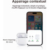 Étui de chargement sans fil de remplacement compatible avec les airpods 4, 450 mah étui de chargement avec bouton bleutooth pour