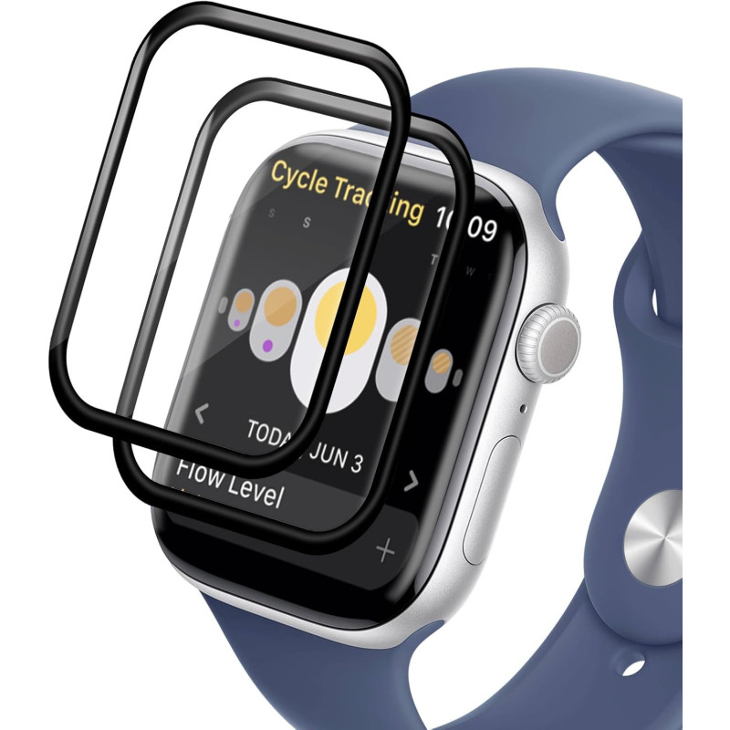 2 pièces Verre Trempé pour Apple Watch 11 42mm, HD Haute Sensibilité 0,01 s Réponse Protection écran, 0,33 mm 9H Dureté Anti-Ray