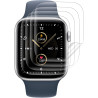 4 pièces Verre Trempé pour Apple Watch se/6/5/4 44mm Protection écran, HD Sans Bulles Vitre Protection, TPU auto-réparateur Anti
