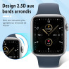 4 pièces Verre Trempé pour Apple Watch se/6/5/4 44mm Protection écran, HD Sans Bulles Vitre Protection, TPU auto-réparateur Anti