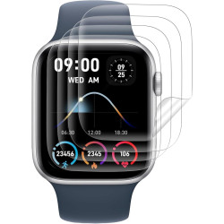 4 Pièces Verre trempé pour Apple Watch 10 46mm, TPU auto-réparateur Ultra-Résistant 0,33mm Vitre Protection, Toucher Sensible, A