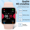 4 Pièces Verre trempé pour Apple Watch 10 46mm, TPU auto-réparateur Ultra-Résistant 0,33mm Vitre Protection, Toucher Sensible, A