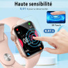 4 Pièces Verre trempé pour Apple Watch 10 46mm, TPU auto-réparateur Ultra-Résistant 0,33mm Vitre Protection, Toucher Sensible, A