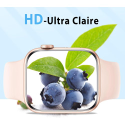 4 Pièces Verre trempé pour Apple Watch 10 46mm, TPU auto-réparateur Ultra-Résistant 0,33mm Vitre Protection, Toucher Sensible, A