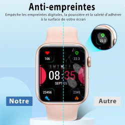 4 Pièces Verre trempé pour Apple Watch 10 46mm, TPU auto-réparateur Ultra-Résistant 0,33mm Vitre Protection, Toucher Sensible, A