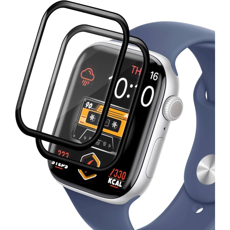 2 pièces Verre Trempé pour Apple Watch 10 42mm, HD Haute Sensibilité 0,01 s Réponse Protection écran, 0,33 mm 9H Dureté Anti-Ray