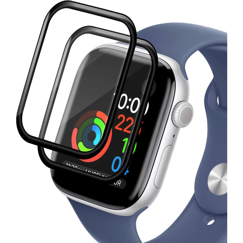 2 pièces Verre Trempé pour Apple Watch 10 46mm, HD Haute Sensibilité 0,01 s Réponse Protection écran, 0,33 mm 9H Dureté Anti-Ray