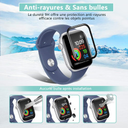2 pièces Verre Trempé pour Apple Watch 10 46mm, HD Haute Sensibilité 0,01 s Réponse Protection écran, 0,33 mm 9H Dureté Anti-Ray