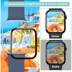 2 pièces Verre Trempé pour Apple Watch 10 46mm, HD Haute Sensibilité 0,01 s Réponse Protection écran, 0,33 mm 9H Dureté Anti-Ray