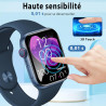 2 pièces Verre Trempé pour Apple Watch 9/8/7 45mm Protection écran, Sans Bulles Anti‑Empreintes Vitre Protection, 9H Anti-Rayure