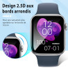 2 pièces Verre Trempé pour Apple Watch 9/8/7 45mm Protection écran, Sans Bulles Anti‑Empreintes Vitre Protection, 9H Anti-Rayure