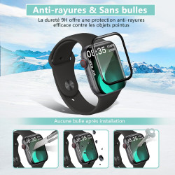 2 pièces Verre Trempé pour Apple Watch se/6/5/4 40mm, HD Haute Sensibilité 0,01 s Réponse Protection écran, 0,33 mm 9H Anti-Rayu
