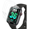 4 pièces Verre Trempé pour Apple Watch 10 42mm, 0,33 mm TPU auto-réparateur Anti-Rayures Protection écran, HD Sans Bulles Anti‑E