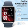 4 pièces Verre Trempé pour Apple Watch se/6/5/4 40mm Protection écran, HD Sans Bulles Anti‑Empreintes Vitre Protection, TPU auto