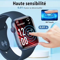 4 pièces Verre Trempé pour Apple Watch se/6/5/4 40mm Protection écran, HD Sans Bulles Anti‑Empreintes Vitre Protection, TPU auto