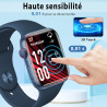 4 pièces Verre Trempé pour Apple Watch se/6/5/4 40mm Protection écran, HD Sans Bulles Anti‑Empreintes Vitre Protection, TPU auto