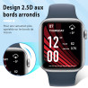 4 pièces Verre Trempé pour Apple Watch se/6/5/4 40mm Protection écran, HD Sans Bulles Anti‑Empreintes Vitre Protection, TPU auto