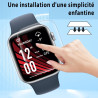 4 pièces Verre Trempé pour Apple Watch se/6/5/4 40mm Protection écran, HD Sans Bulles Anti‑Empreintes Vitre Protection, TPU auto