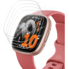 4 pièces Verre Trempé pour Fitbit Versa 4/Fitbit Versa 3/Fitbit Sense 2, 0,33 mm TPU auto-réparateur Anti-Rayures Protection écr