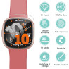 4 pièces Verre Trempé pour Fitbit Versa 4/Fitbit Versa 3/Fitbit Sense 2, 0,33 mm TPU auto-réparateur Anti-Rayures Protection écr