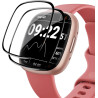 Carantee Verre Trempé pour Fitbit Versa 4/Fitbit Versa 3/Sense 2-2 Pièces Protection Écran 3D, Dureté 9H 0,33mm Anti-Rayures, Vi