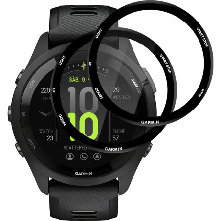 2 pièces Verre Trempé pour Garmin Forerunner 265 Protection écran, HD Sans Bulles Anti‑Empreintes Vitre Protection, 9H Anti-Rayu