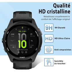 2 pièces Verre Trempé pour Garmin Forerunner 265 Protection écran, HD Sans Bulles Anti‑Empreintes Vitre Protection, 9H Anti-Rayu
