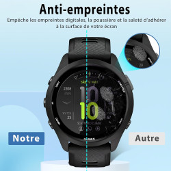 2 pièces Verre Trempé pour Garmin Forerunner 265 Protection écran, HD Sans Bulles Anti‑Empreintes Vitre Protection, 9H Anti-Rayu