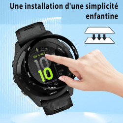 2 pièces Verre Trempé pour Garmin Forerunner 265 Protection écran, HD Sans Bulles Anti‑Empreintes Vitre Protection, 9H Anti-Rayu