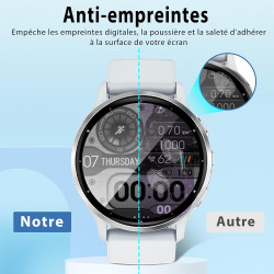 Carantee 2 pièces Verre Trempé pour Garmin Venu 3 Protection écran, HD Sans Bulles Anti‑Empreintes Vitre Protection, 9H Anti-Ray