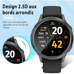 4 pièces Verre Trempé pour Garmin Venu 4 45mm Protection écran, HD Sans Bulles Anti‑Empreintes Vitre Protection, TPU auto-répara