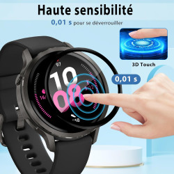 2 pièces Verre Trempé pour Garmin Venu 4 45mm Protection écran, HD Sans Bulles Anti‑Empreintes Vitre Protection, 9H Anti-Rayures