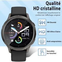 4 pièces Verre Trempé pour Garmin Venu 4 41mm Protection écran, HD Sans Bulles Anti‑Empreintes Vitre Protection, TPU auto-répara