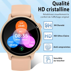 2 pièces Verre Trempé pour Garmin Vivoactive 6 Protection écran, HD Sans Bulles Anti‑Empreintes Vitre Protection, 9H Anti-Rayure